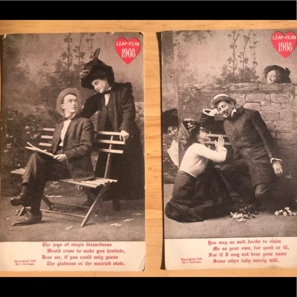 Antique Postcards 1908 set of 2!